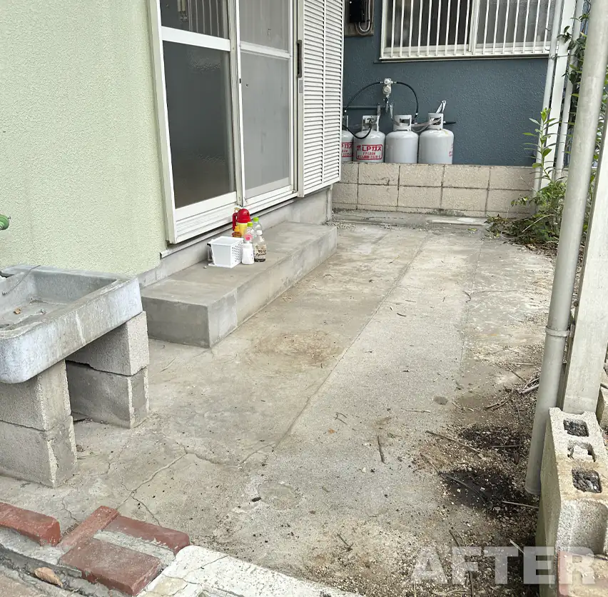 当店の遺品整理の作業後風景
